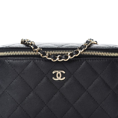 Chanel Caviar Quilted Small Vanity Case With Chain Black 8 of 11