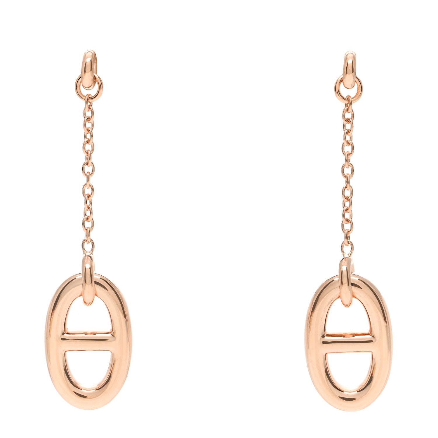 Hermes 18K Rose Gold PM Farandole Drop Earrings 1 of 3