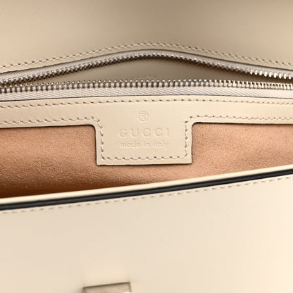 Gucci Senna Calfskin Petite GG Top Handle Shoulder Bag Mystic White 6 of 11