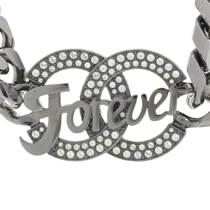 Chanel Crystal CC Forever Necklace Ruthenium 3 of 5