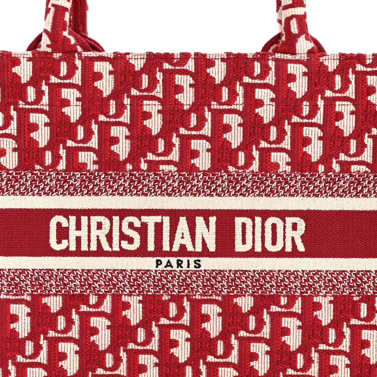 Oblique Small Book Tote Burgundy Multicolor