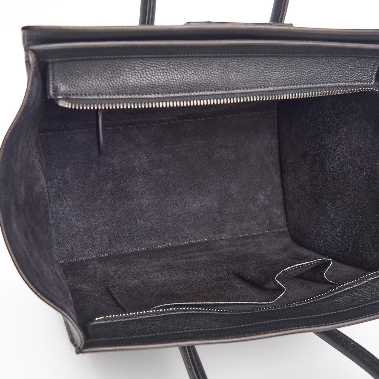 Drummed Calfskin Mini Luggage Black
