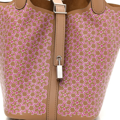 Hermes Swift Lucky Daisy Picotin Lock 18 PM Chai Rose White 8 of 9