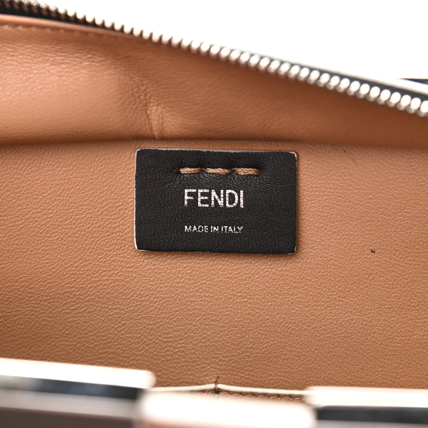 Fendi Vitello Baltico Dolce Petite 3Jours Tote Sand Black 6 of 15