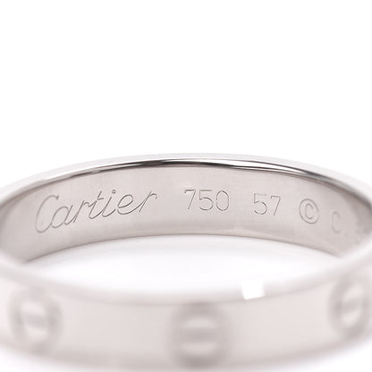 Cartier 18K White Gold 3.5mm LOVE Wedding Band Ring 57 8 4 of 4
