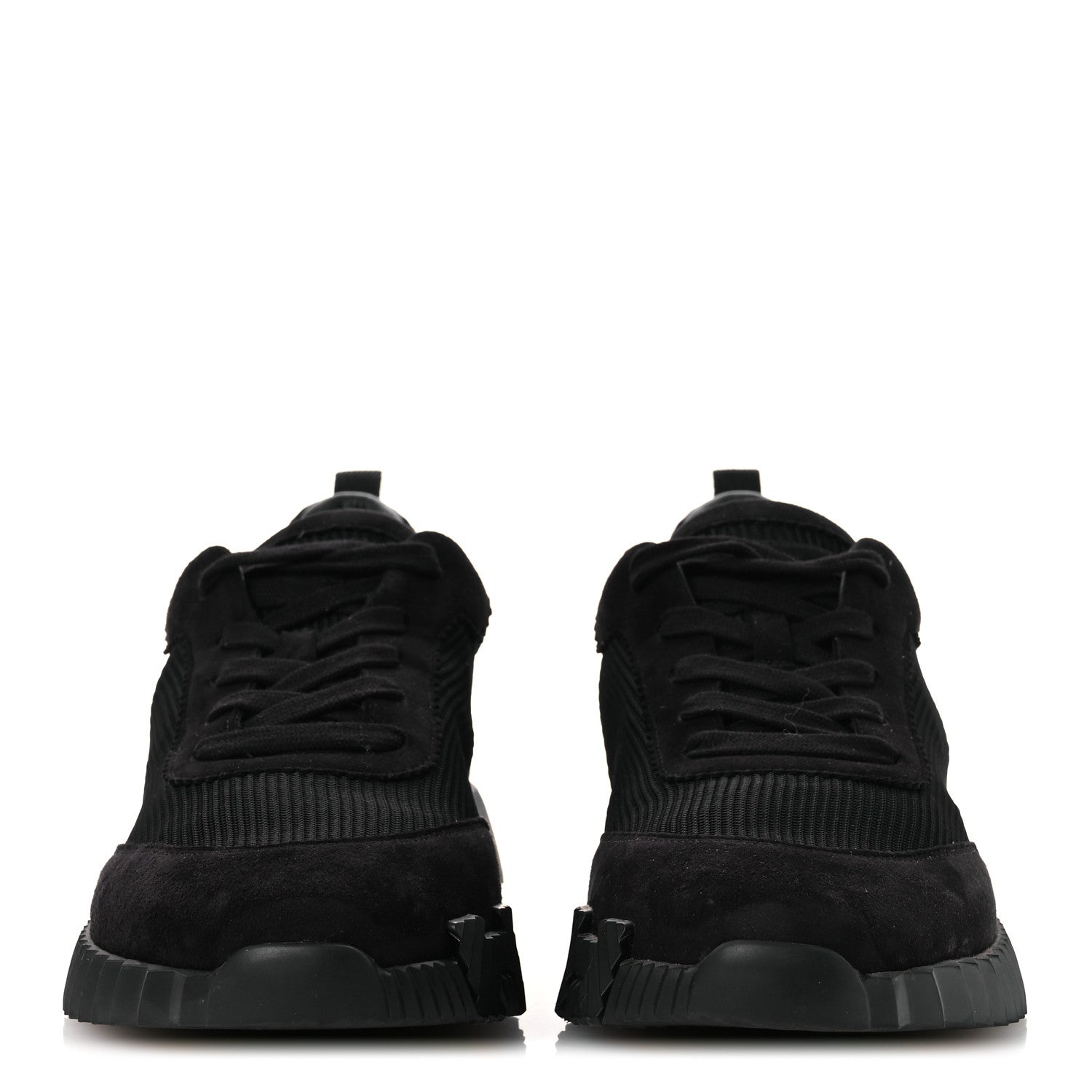 Hermes Technical Mesh Suede Goatskin Bouncing Sneakers 43 Black 3 of 13