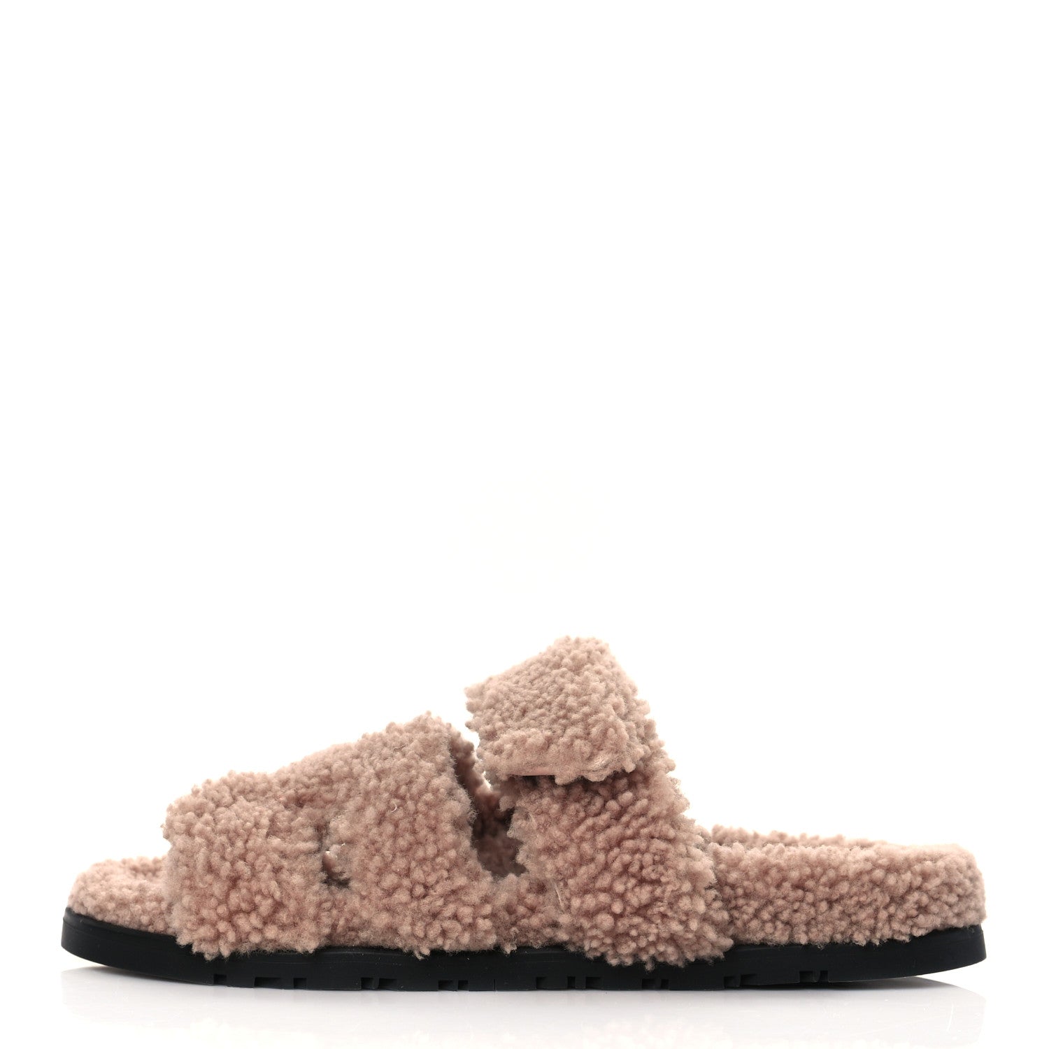 Hermes Woolskin Womens Chypre Sandals 36 Bois De Santal 1 of 8
