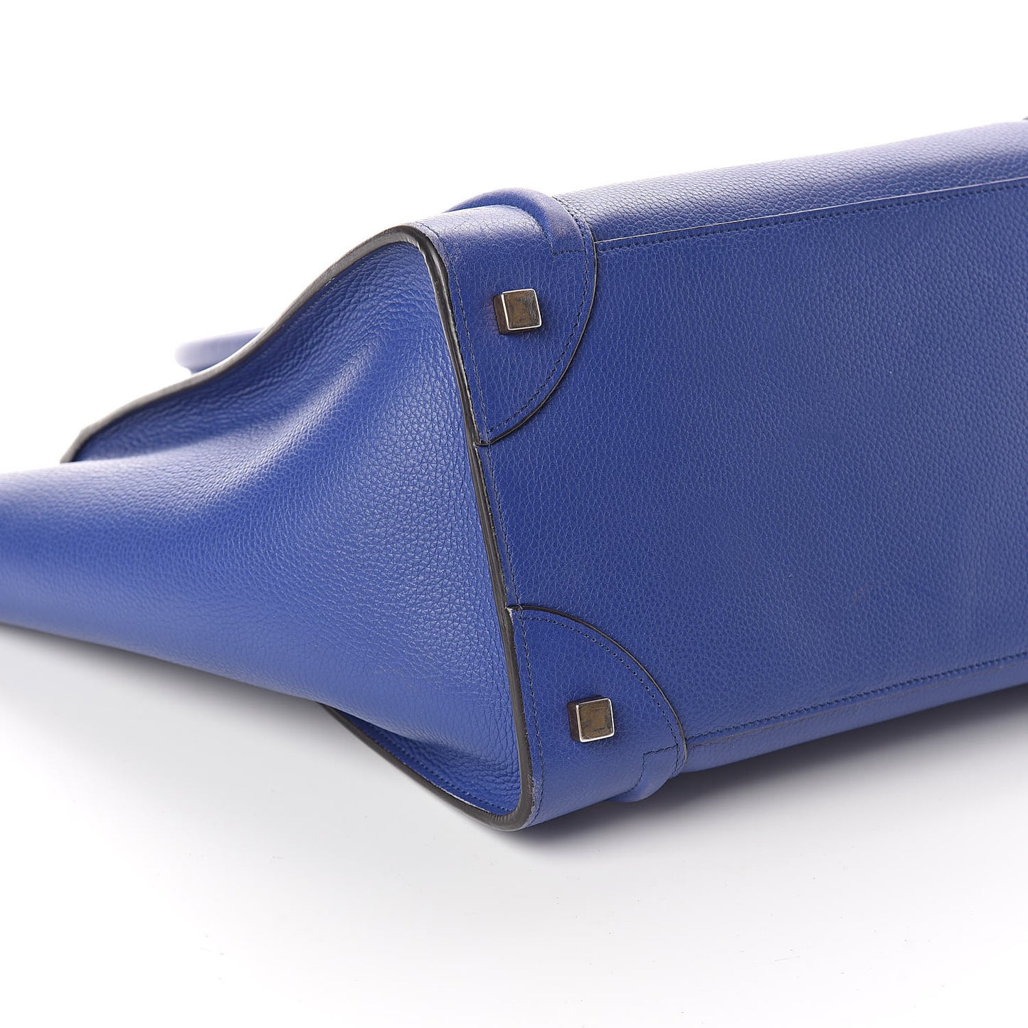 Drummed Calfskin Mini Luggage Indigo