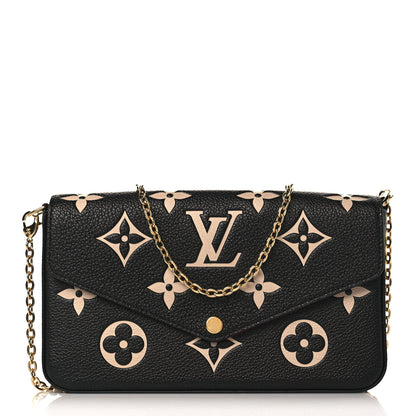 Louis Vuitton Empreinte Monogram Giant Felicie Pochette Black Beige 3 of 9