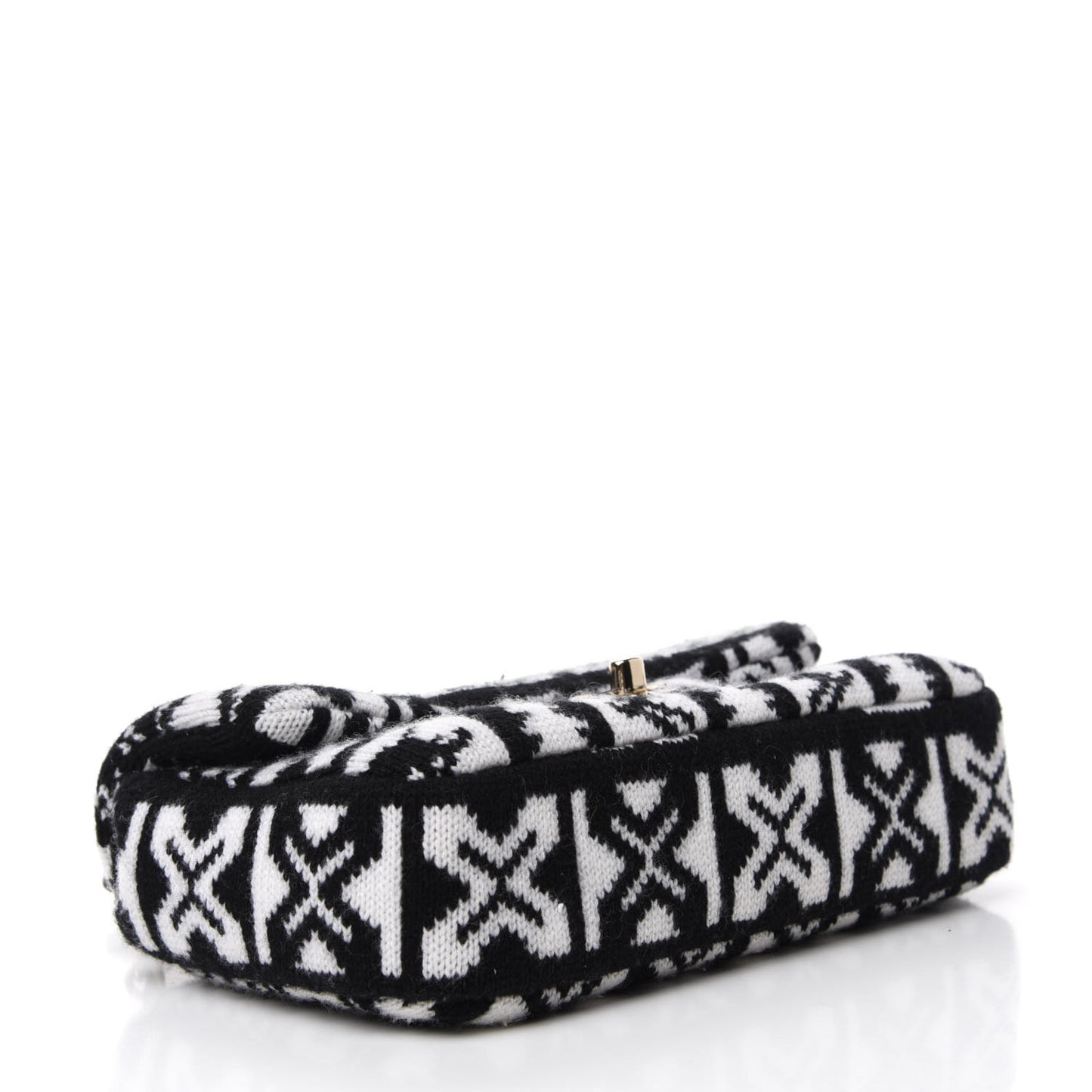 Cashmere Knit Coco Neige Flap Black White