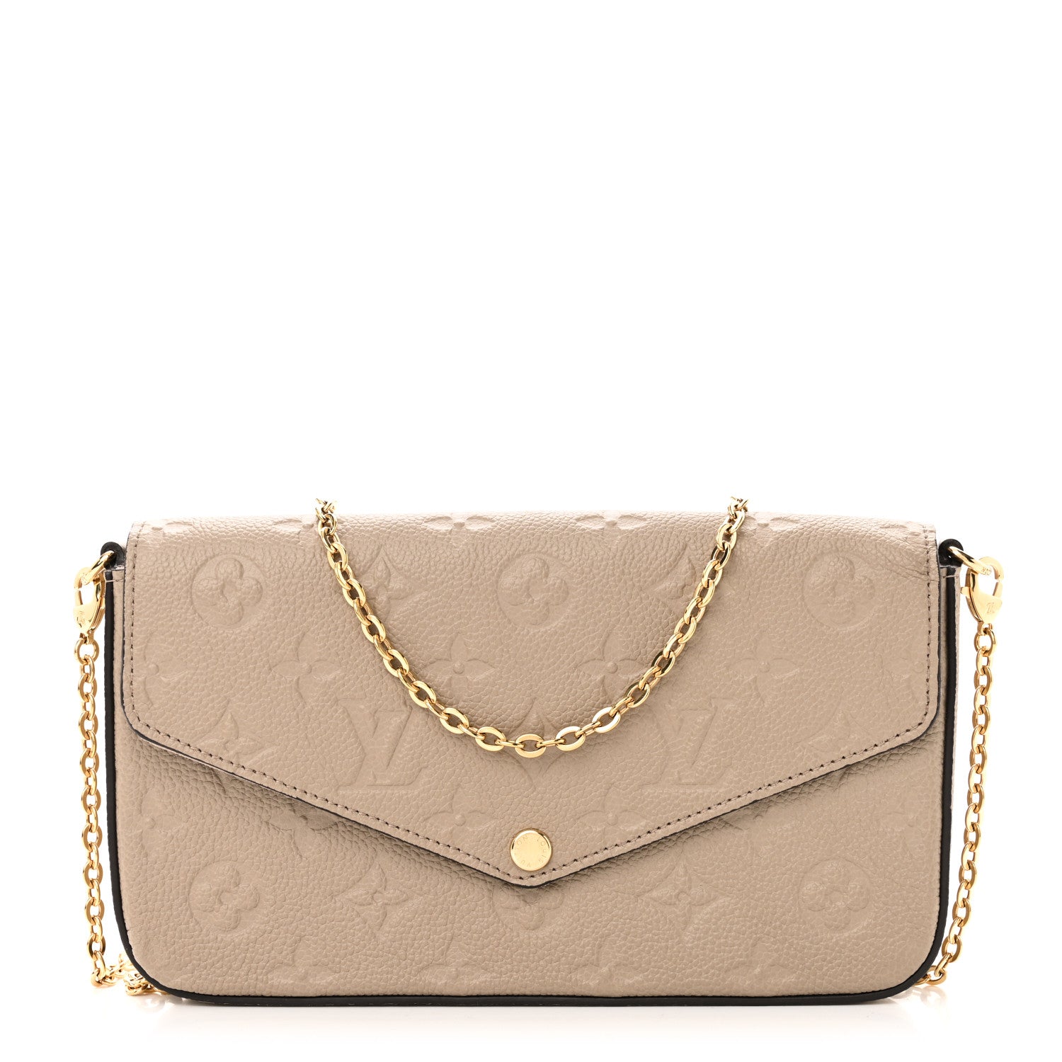 Louis Vuitton Empreinte Pochette Felicie Chain Wallet Tourterelle 1 of 10