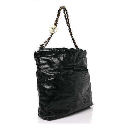 Chanel Calfskin Quilted Small Chanel 22 Black 3 of 9