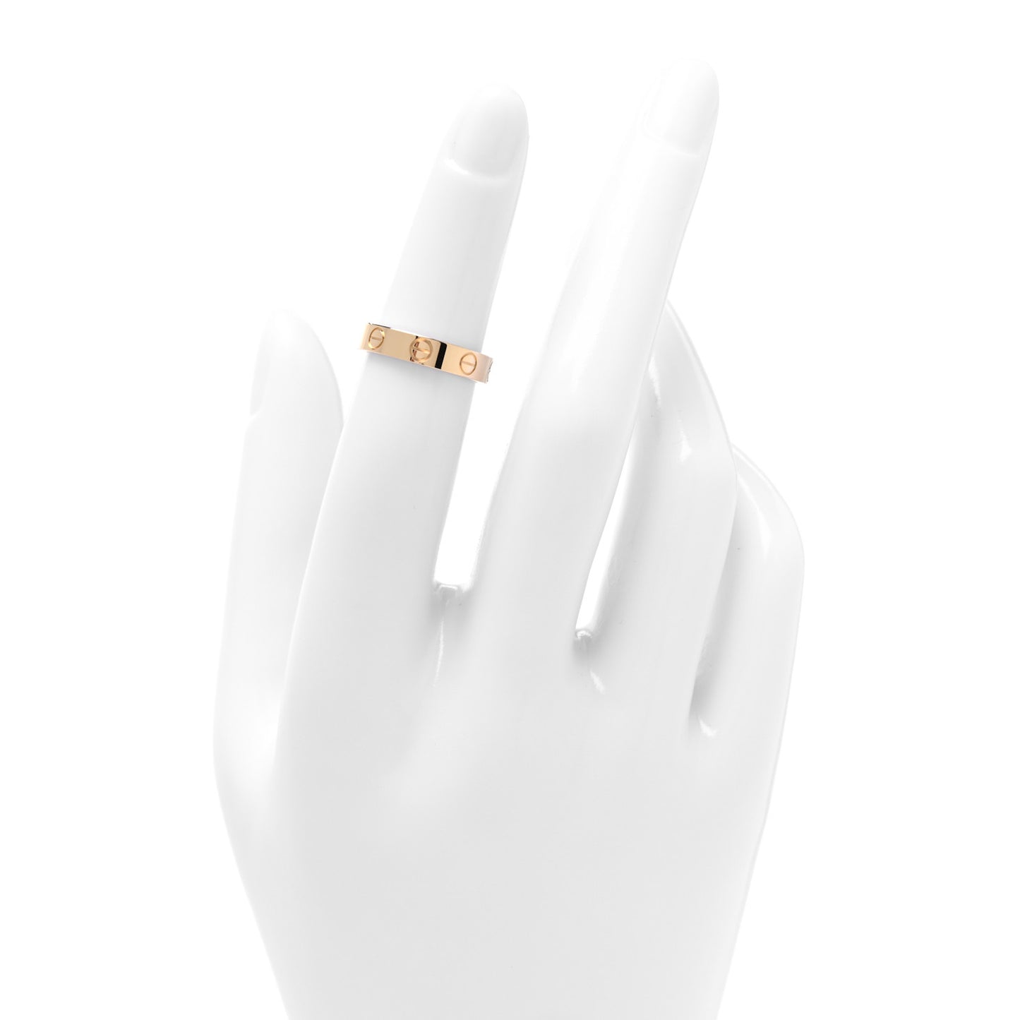 18K Yellow Gold 3.5mm LOVE Wedding Band Ring 47 4