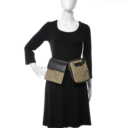 Gucci GG Supreme Monogram Web Belt Bag Black 2 of 11