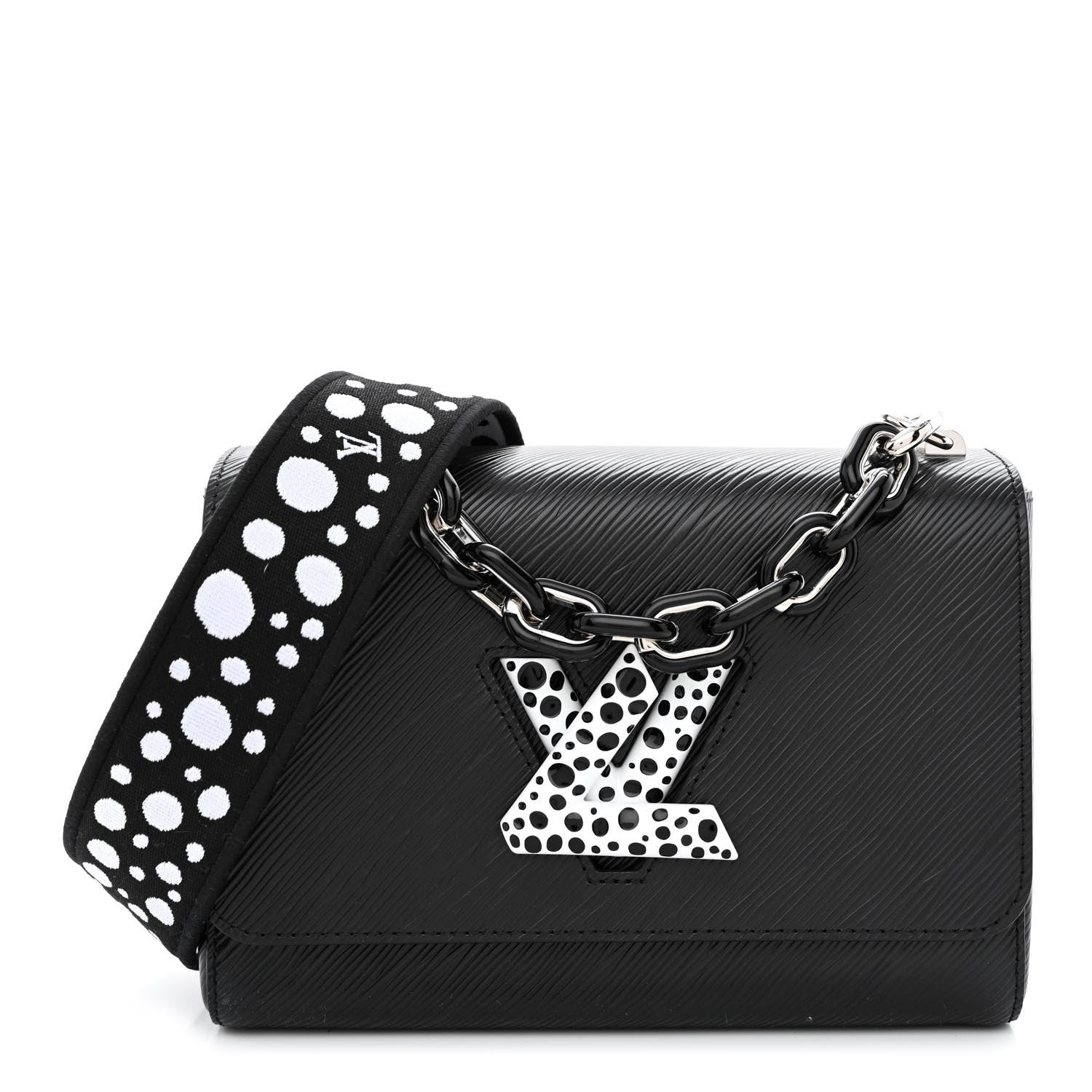 Louis Vuitton LV x YK Epi Infinity Dots Twist Shoulder Bag MM Black 3 of 12