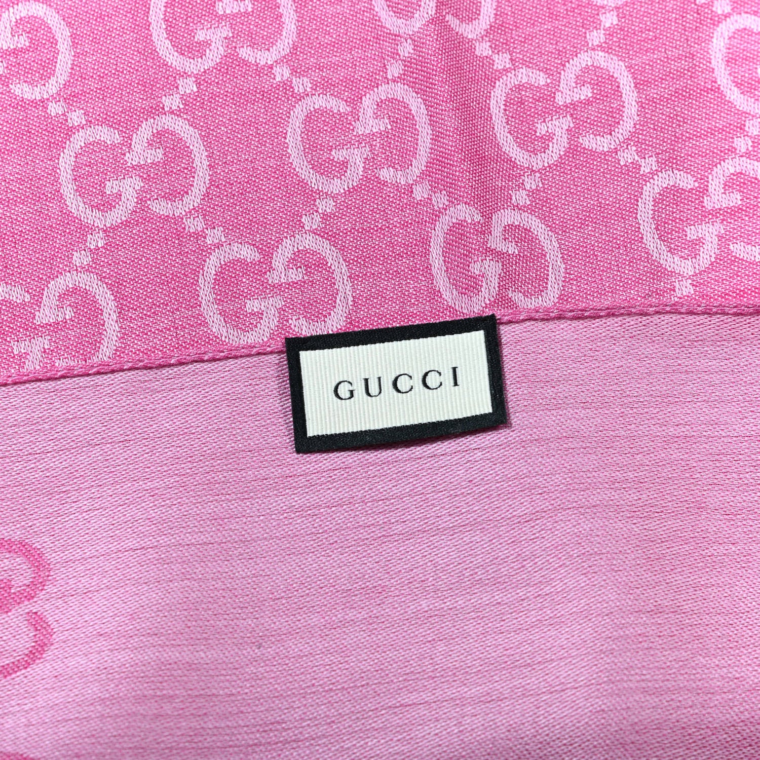 Gucci Wool Silk GG Monogram GGNat Scarf Roseate 3 of 4
