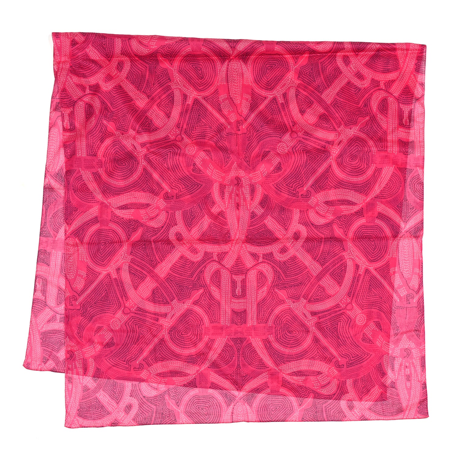 Hermes Cotton Eperon d'Or Pareo Rose Flash 2 of 5