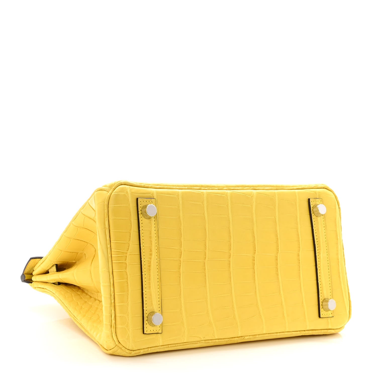 Hermes Matte Alligator Birkin 25 Mimosa 4 of 10
