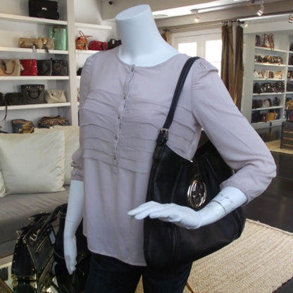 Gucci Leather Medium Britt Shoulder Bag Black 2 of 11