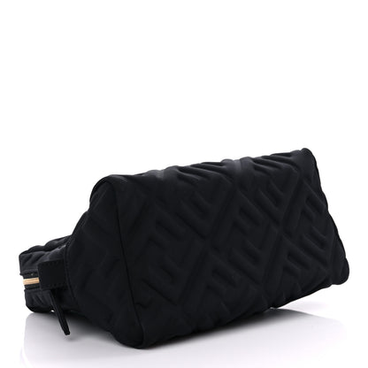 Fendi Lycra FF Embossed Medium Trapezoid Beauty Pouch Black 4 of 15