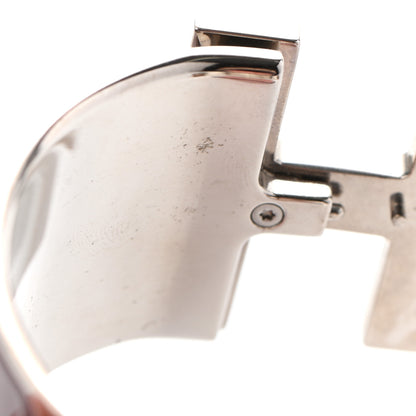 Hermes Enamel Extra Wide Clic Clac H Bracelet PM Parme White 10 of 12