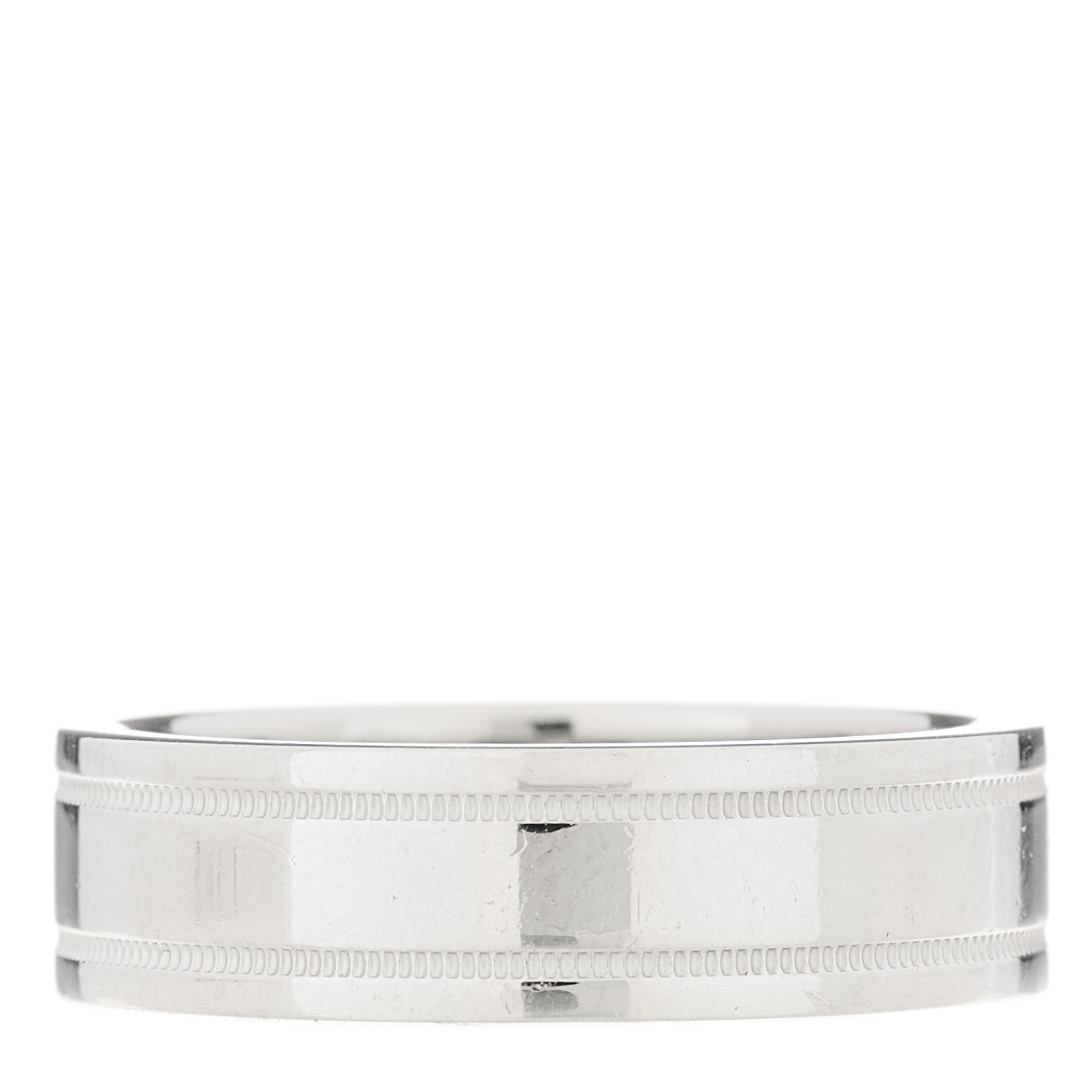 Tiffany Platinum 6mm Essential Double Milgrain Band Ring 58 8.25 3 of 4