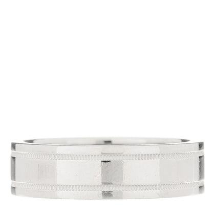 Tiffany Platinum 6mm Essential Double Milgrain Band Ring 58 8.25 3 of 4