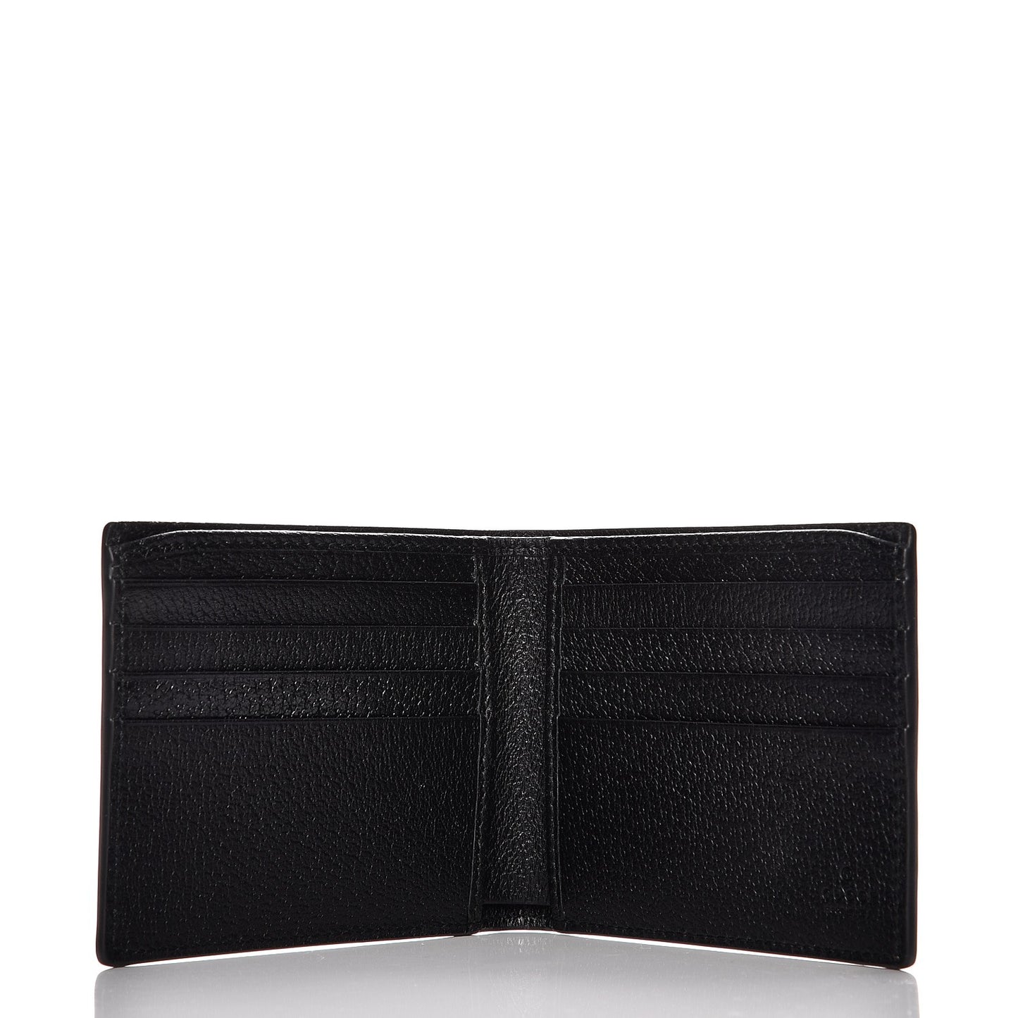 Calfskin Bee Star Bi-Fold Wallet Black