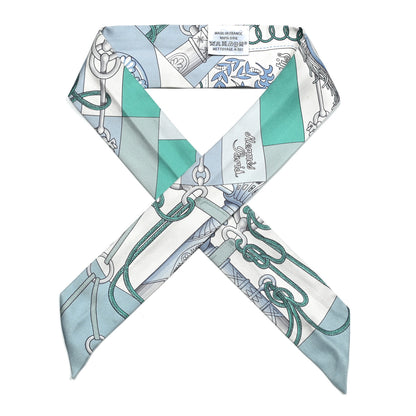 Hermes Silk Cliquetis Twilly Ciel White Menthol 1 of 4