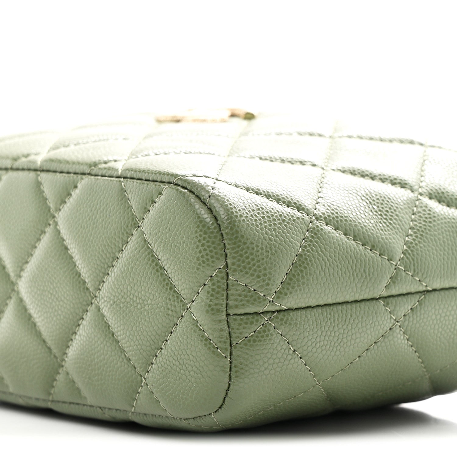 Chanel Caviar Quilted Chain Hobo Khaki 10 of 11