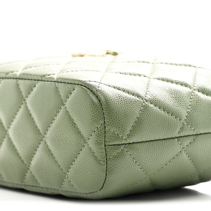 Chanel Caviar Quilted Chain Hobo Khaki 10 of 11