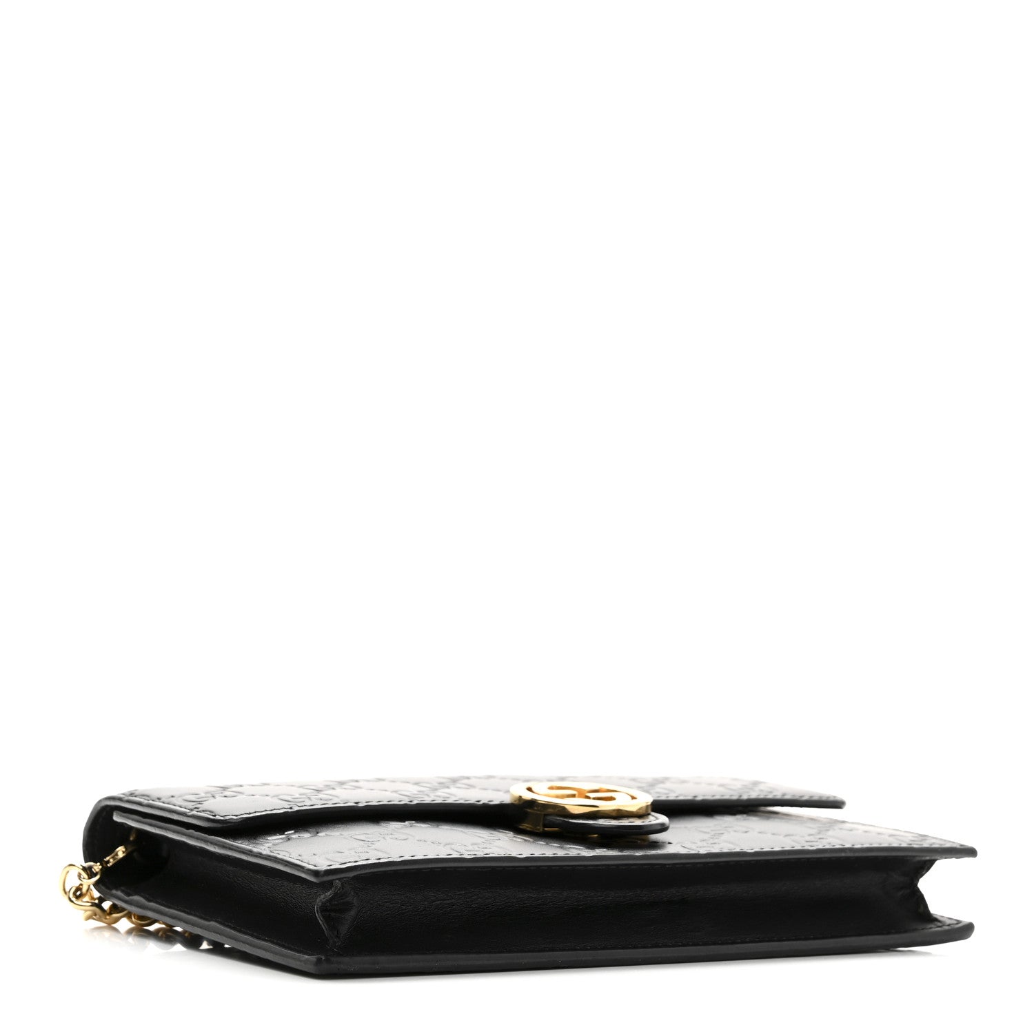 Gucci Guccissima Icon Chain Wallet Black Black 4 of 9