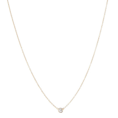 Tiffany 18K Yellow Gold Diamond .14ct Elsa Peretti Diamonds by the Yard Pendant Necklace 1 of 8