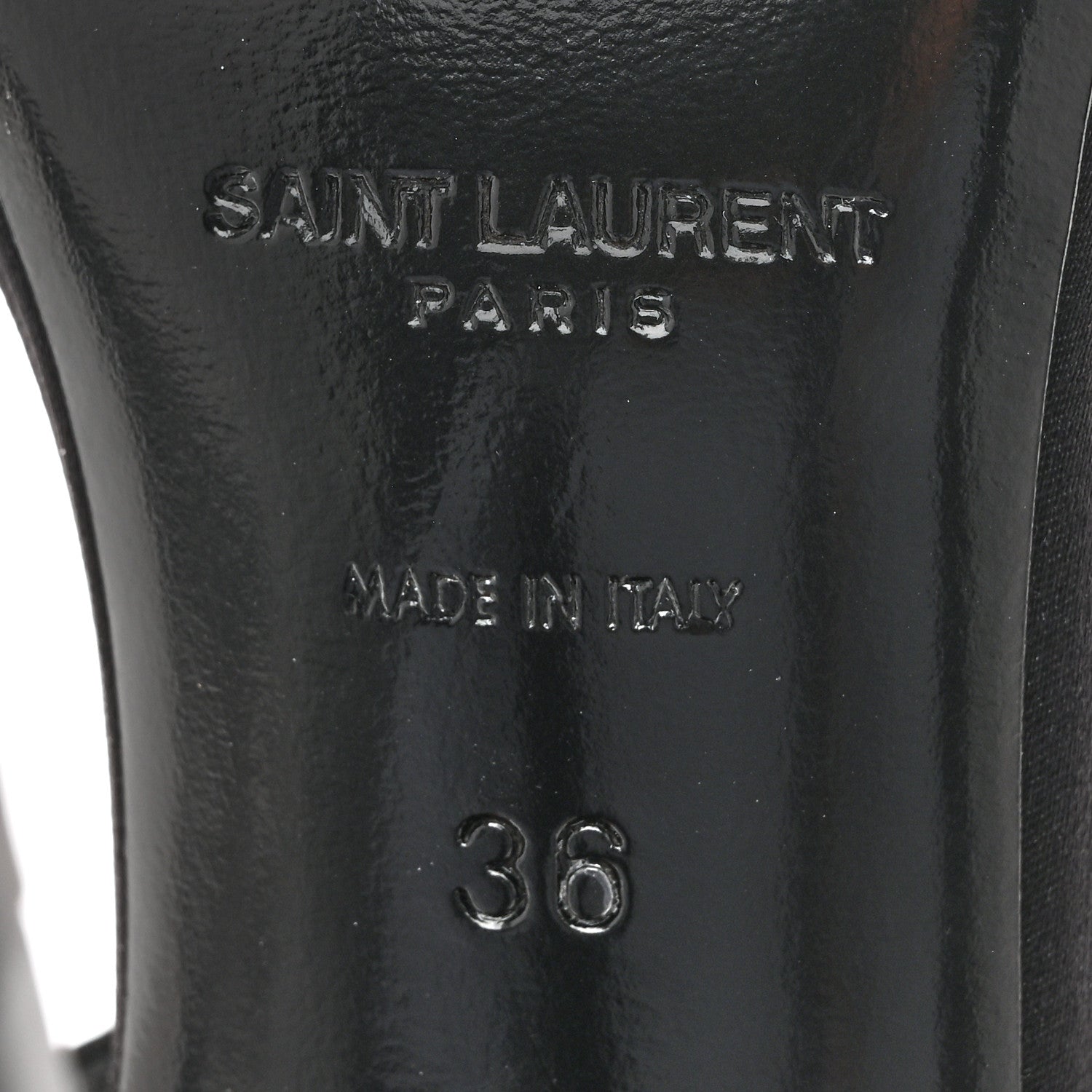 Saint Laurent Crepe Satin Crystal Satine 110 Sandals 36 Black 8 of 9