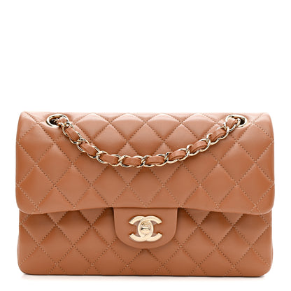 Chanel Lambskin Quilted Small Double Flap Brown 1 of 11