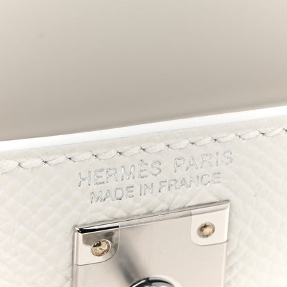 Hermes Epsom Mini Kelly Sellier 20 New White 10 of 19