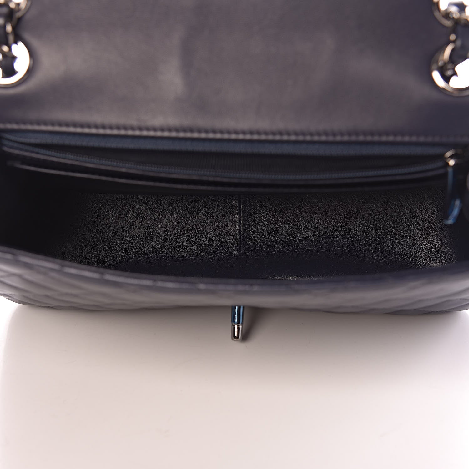 Chanel Lambskin Quilted Elementary Chic Flap Navy 7 of 13