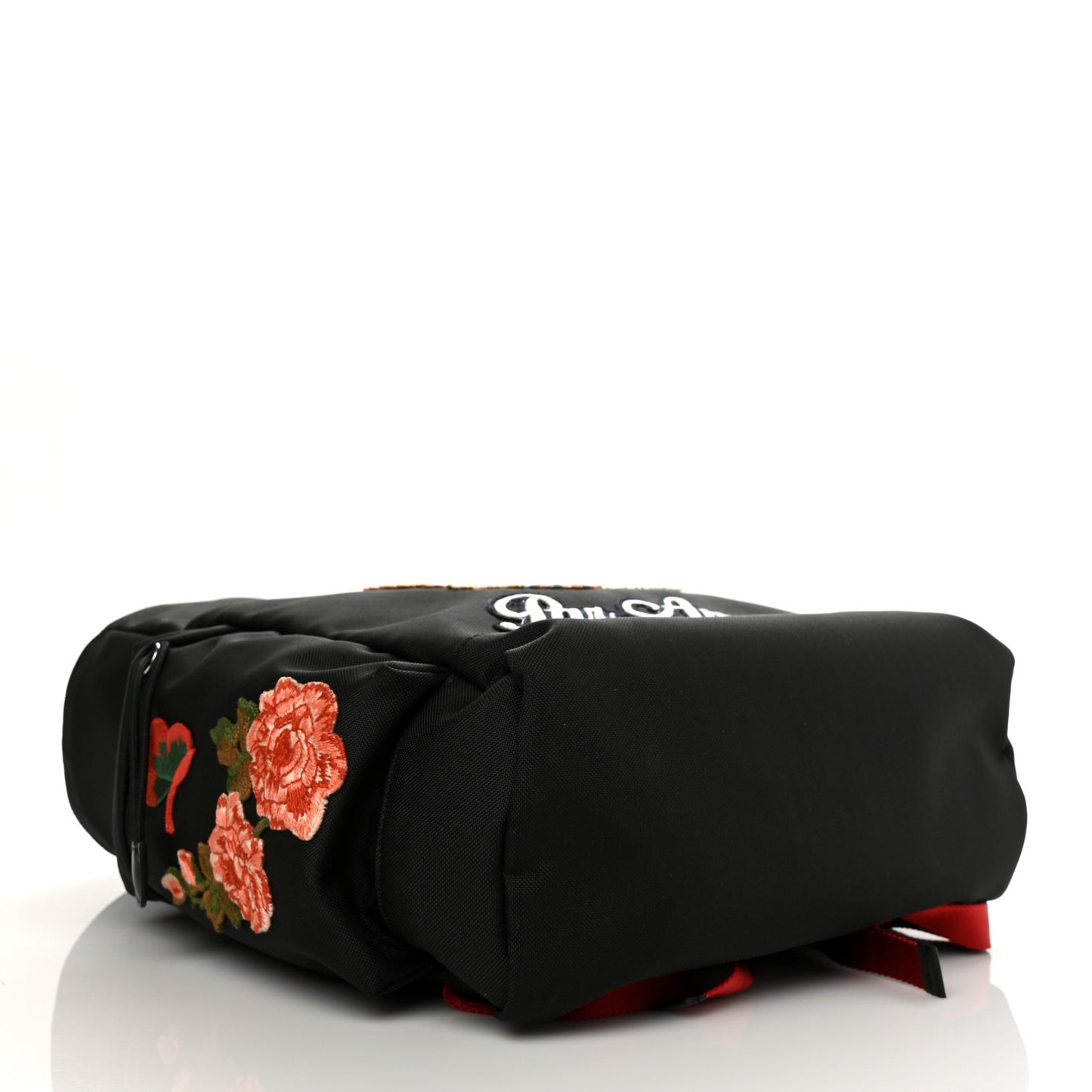 Techno Canvas Web L'Aveugle Par Amour Embroidered Drawstring Backpack Black