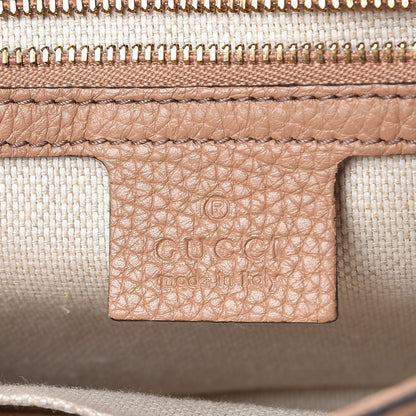 Gucci Pebbled Calfskin Medium Soho Flap Crossbody Camelia 6 of 8