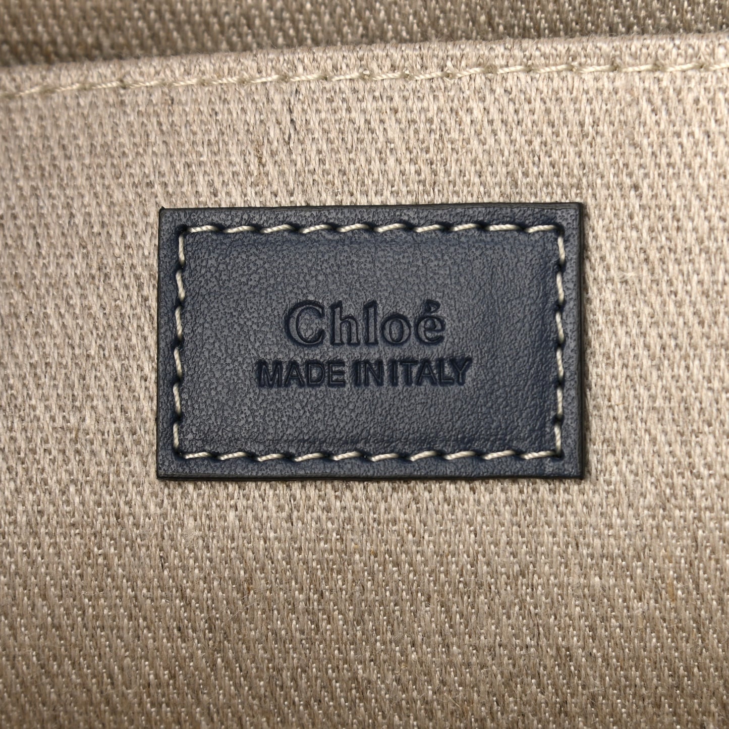 Suede Calfskin Medium Woody Ribbon Tote Navy