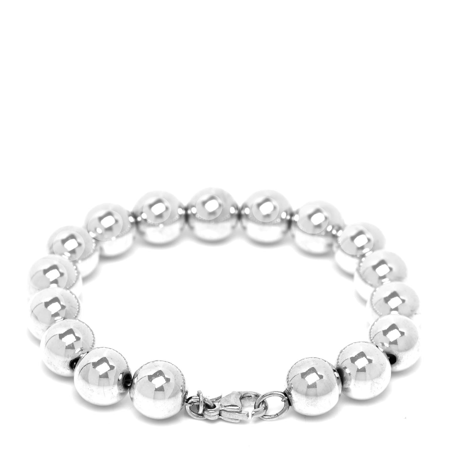 Tiffany Sterling Silver 10mm HardWear Ball Bracelet 3 of 6