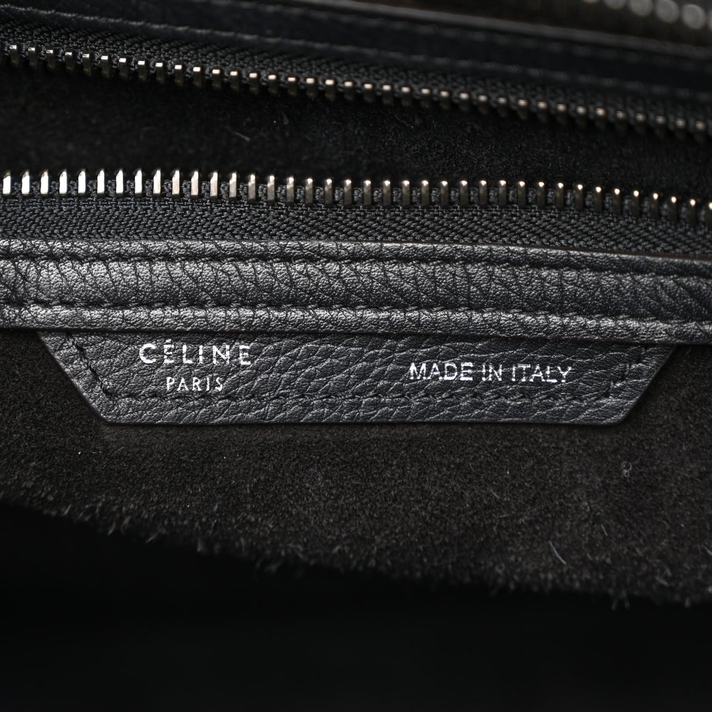 Drummed Calfskin Mini Luggage Black