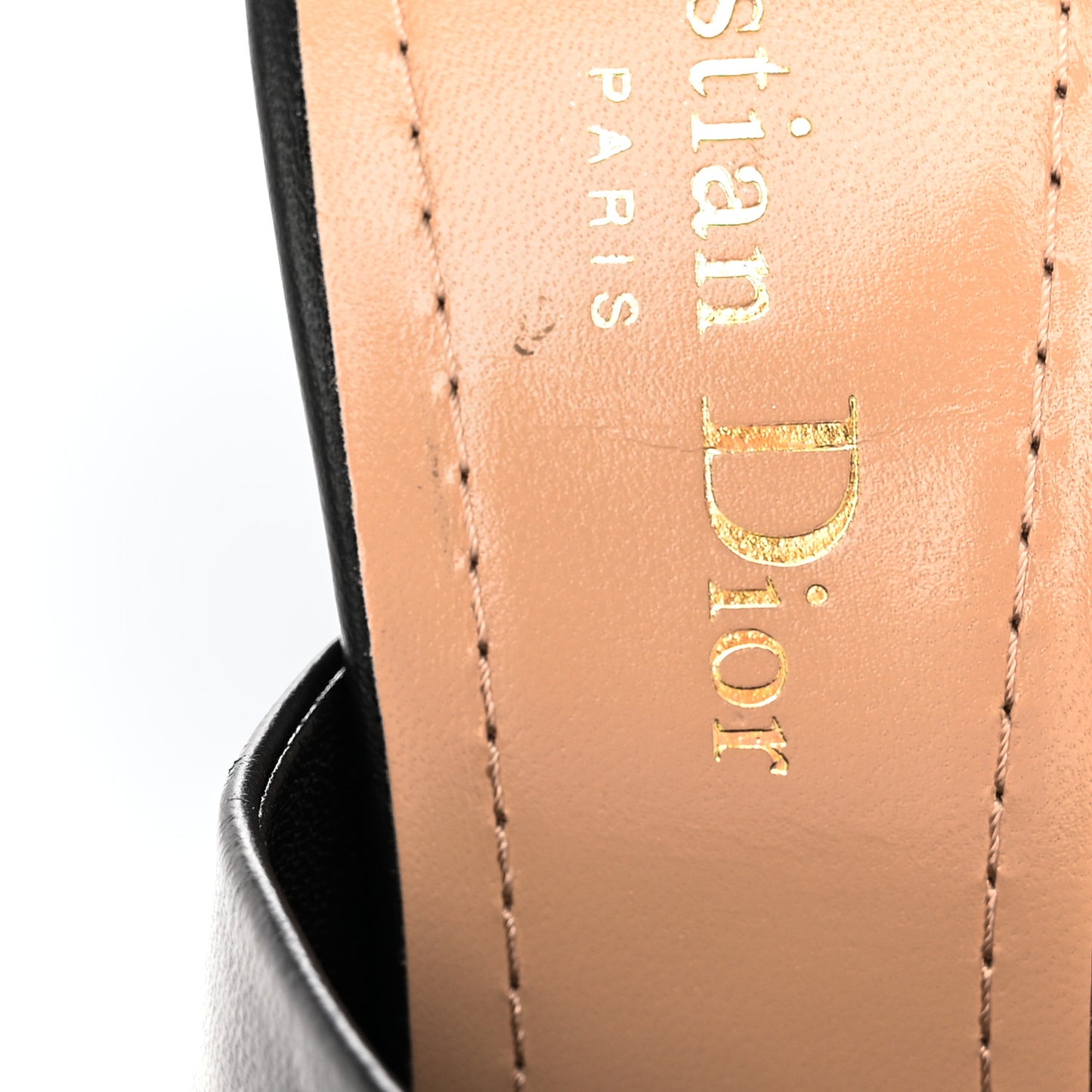 Lambskin D-Fame Mule Sandals 38 Black