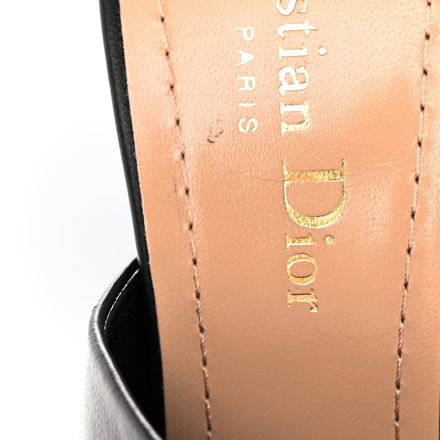 Christian Dior Lambskin D-Fame Mule Sandals 38 Black 11 of 14