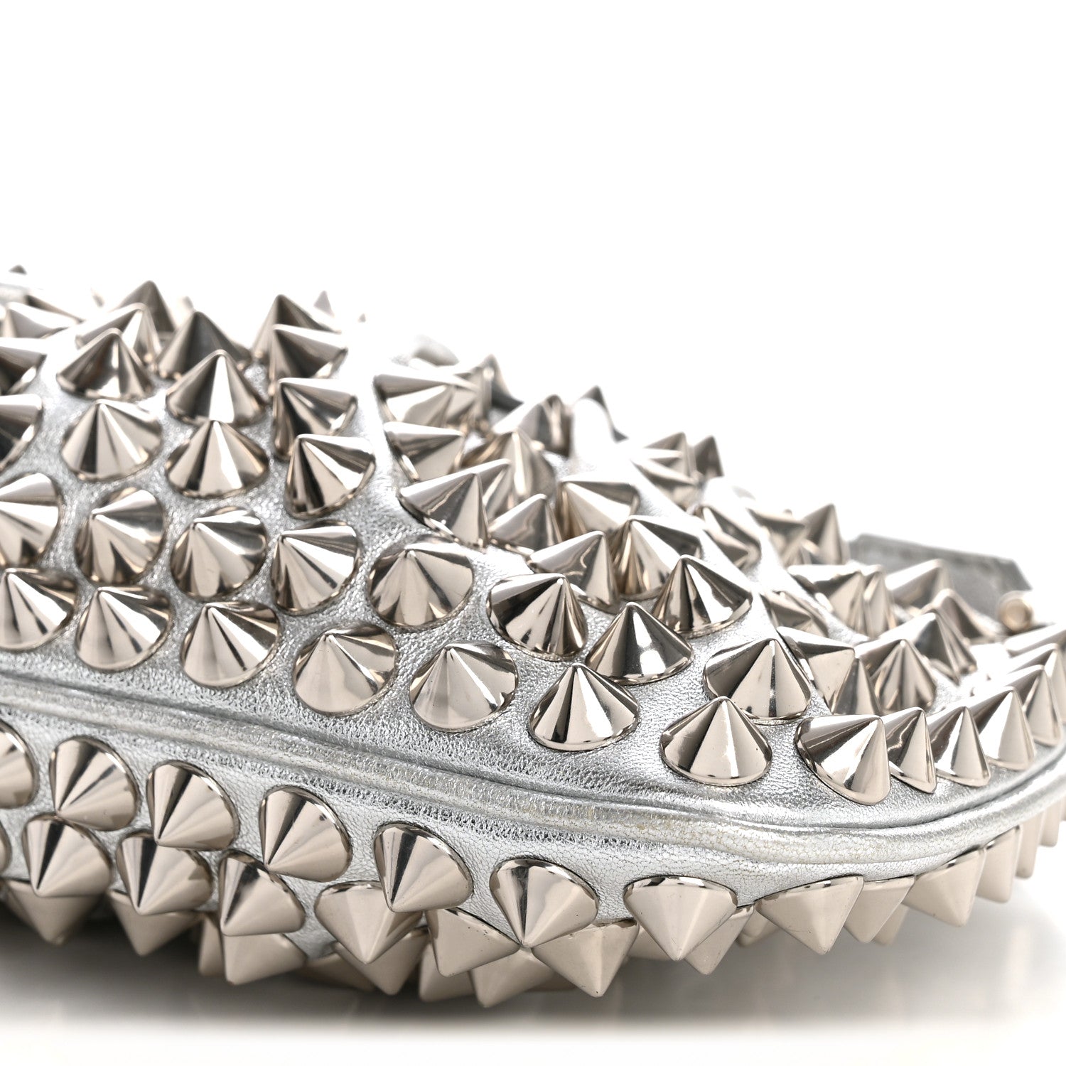 Tom Ford Pebbled Calfskin Studded Clutch Silver 9 of 9