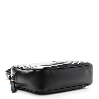 Saint Laurent Calfskin Matelasse Monogram Lou Camera Bag Black 4 of 9