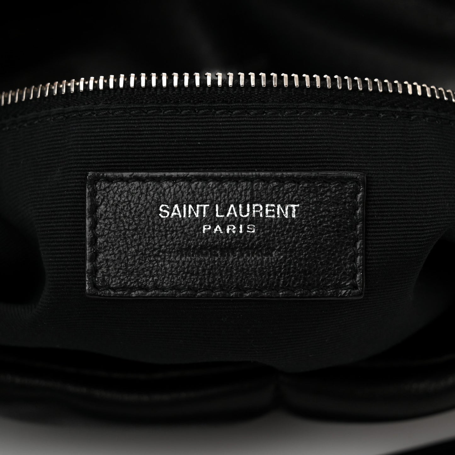 Lambskin Quilted Medium Loulou Puffer Monogram Chain Satchel Black