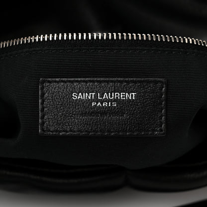Saint Laurent Lambskin Quilted Medium Loulou Puffer Monogram Chain Satchel Black 6 of 10