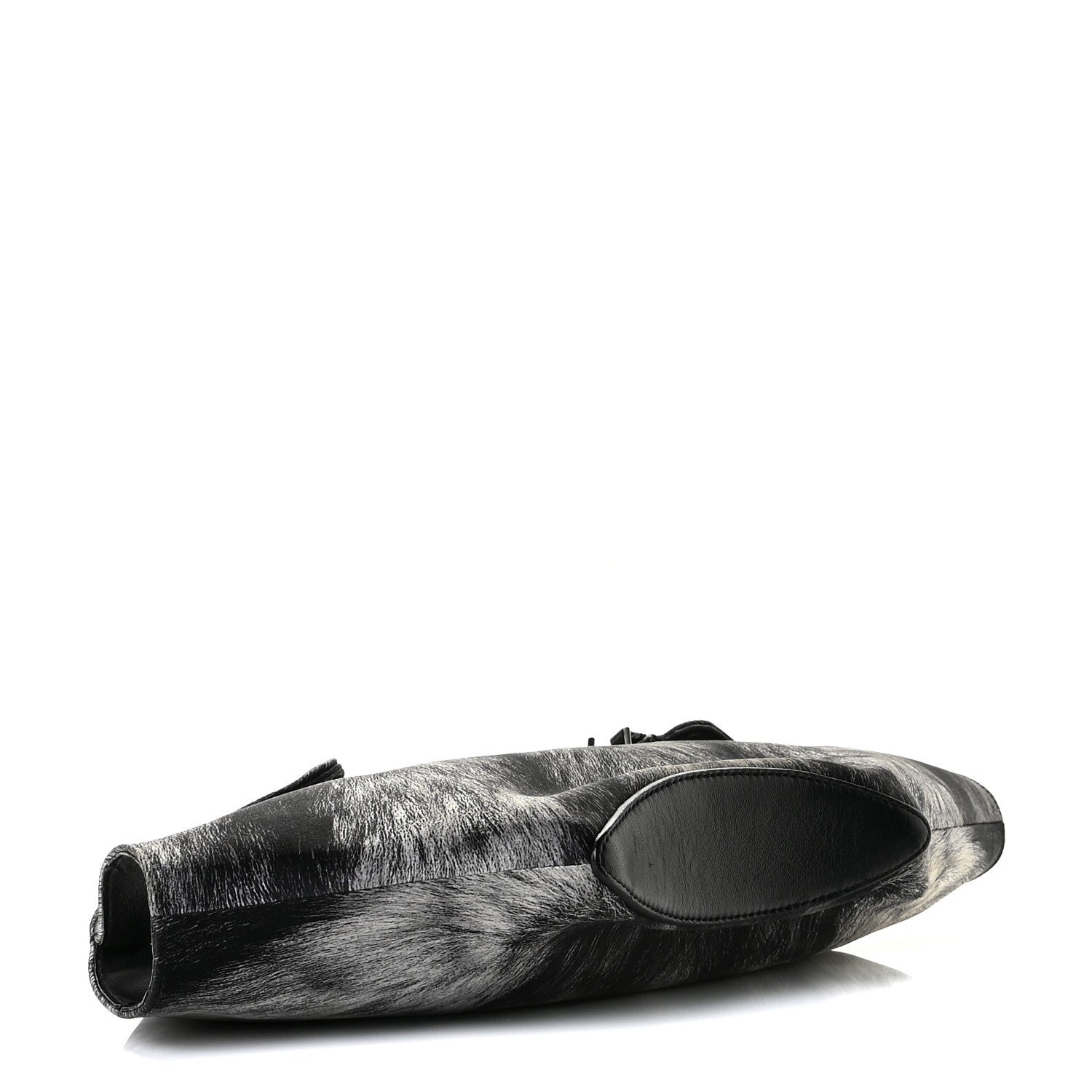 Alexander McQueen Silk Fur Print De Manta Clutch Black Grey 4 of 10