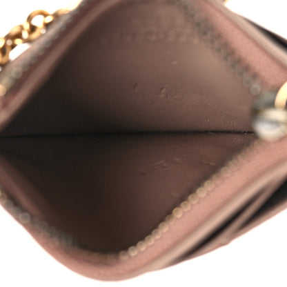 Gucci Calfskin Matelasse GG Marmont Key Case Card Holder Porcelain Rose 5 of 10